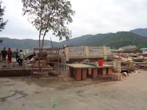 destroyed school in Godvari village photo: Ama Ghar
